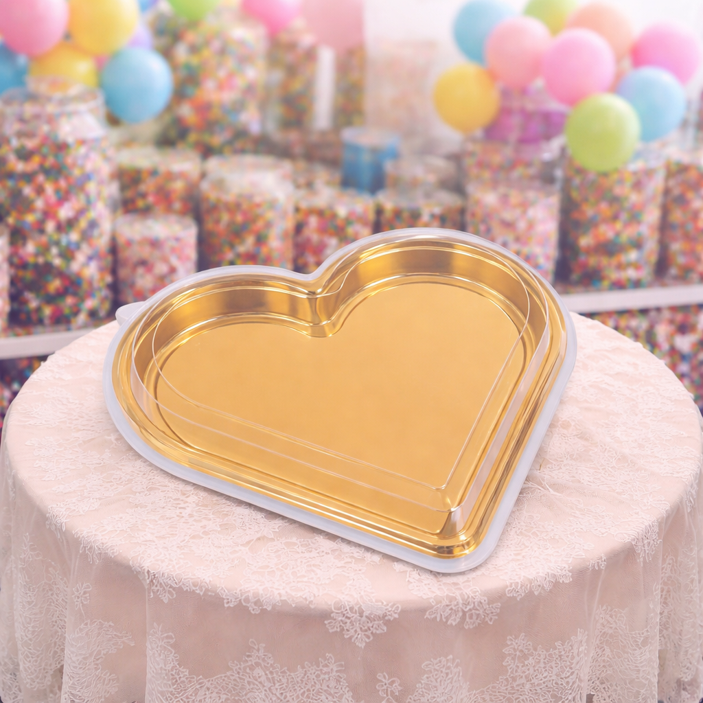 plateau de bonbons personnalisé en forme de cœur