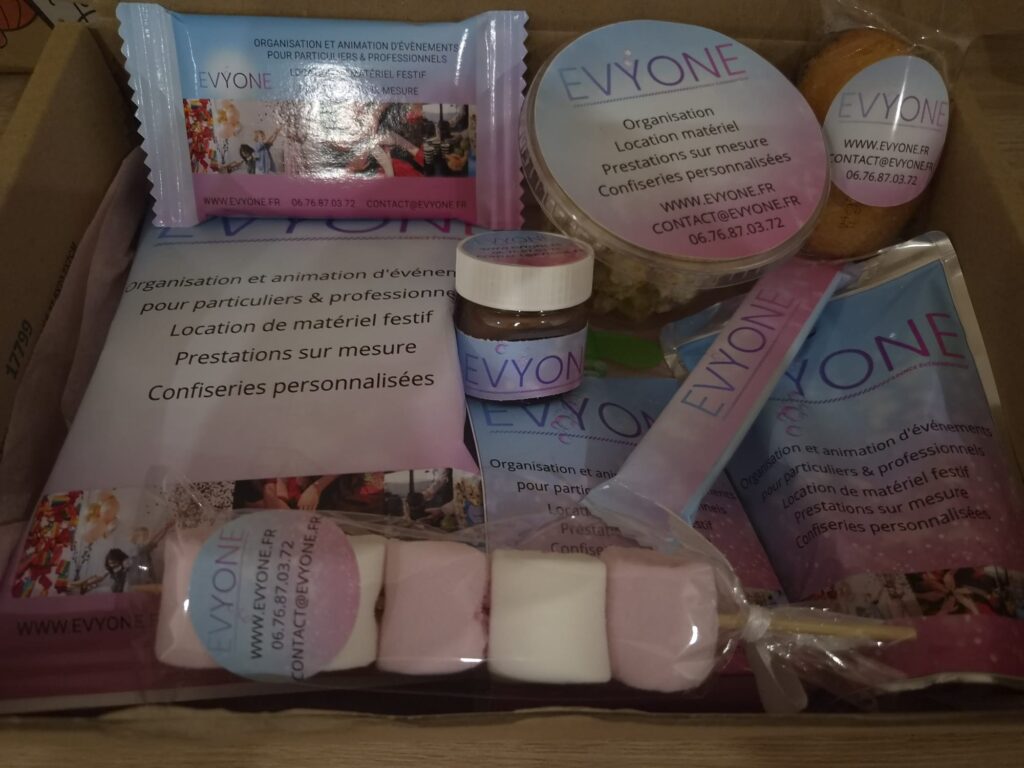 Kit personnalisé sur mesure pour anniversaire, mariage, baptême, événement privé et professionnel